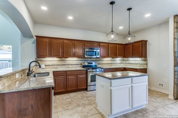 Interior, Kitchen, Pendant Lights, Recessed Lighting, Stainless Steel Appliances