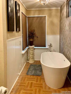 Bathroom, Free Standing Baths, Interior, Wood Texture Flooring