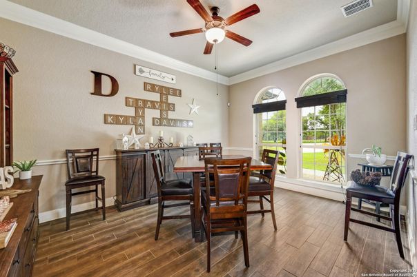 Dining room, Interior, Wood Texture Flooring