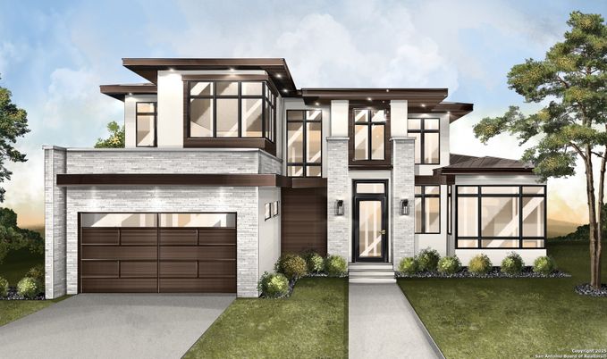 Attached, Exterior, Facade, Modern