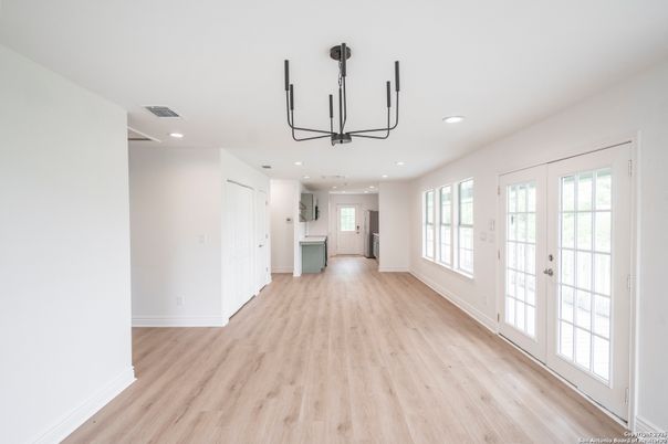 Chandelier, Interior, Pendant Lights, Recessed Lighting, Wood Texture Flooring