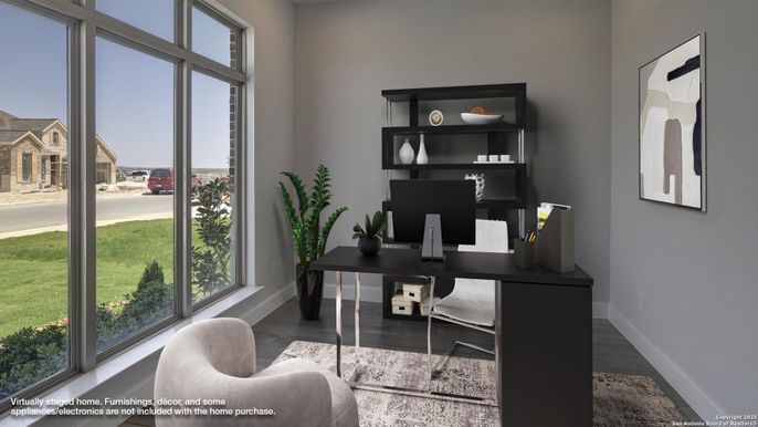 Home Office, Interior, Wood Texture Flooring