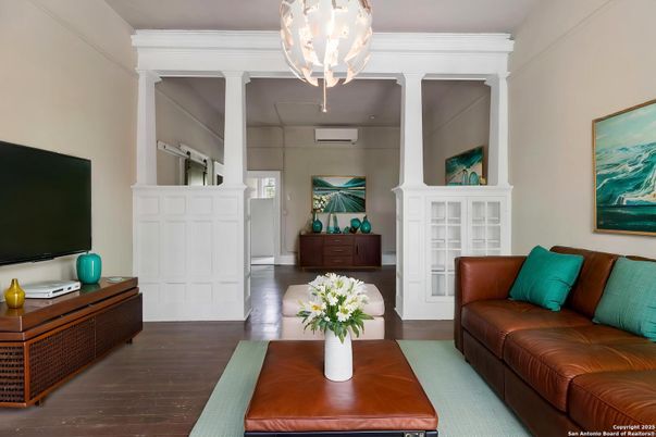Chandelier, Interior, Living room, Wood Texture Flooring