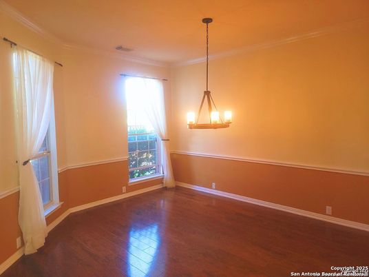 Empty room, Interior, Pendant Lights, Wood Texture Flooring