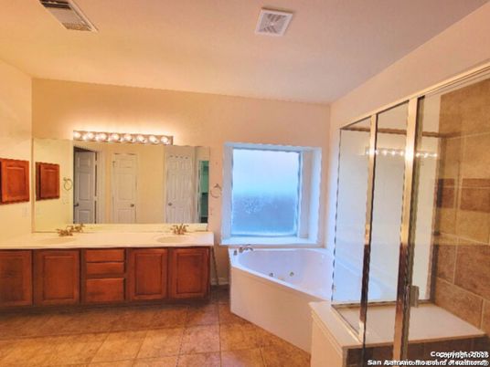 Bathroom, Dual Sink Vanities, Free Standing Baths, Glass Shower, Interior