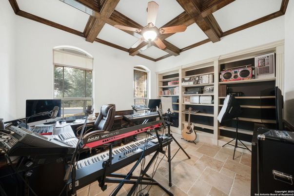 Home Office, Interior, Wooden Beams