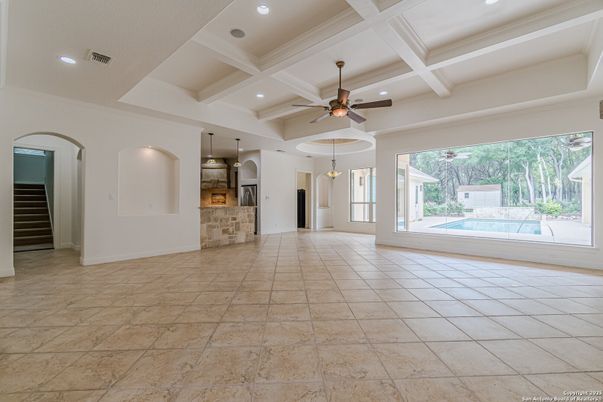 Empty room, Interior, Pendant Lights, Recessed Lighting