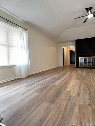Empty room, Fireplace, Interior, Wood Texture Flooring