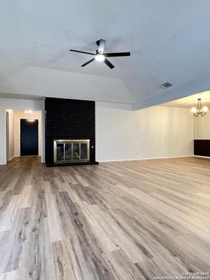 Empty room, Fireplace, Interior, Wood Texture Flooring