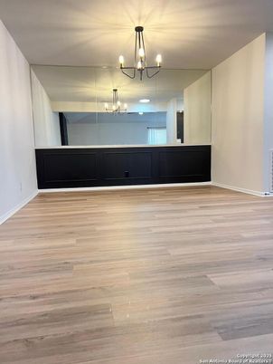 Chandelier, Empty room, Interior, Wood Texture Flooring