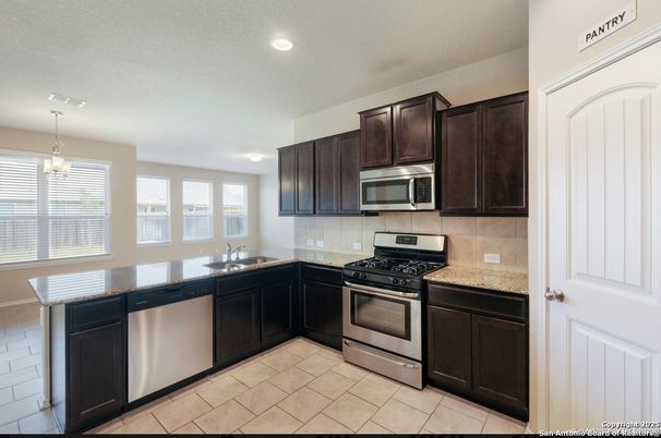 Interior, Kitchen, Pendant Lights, Recessed Lighting, Stainless Steel Appliances