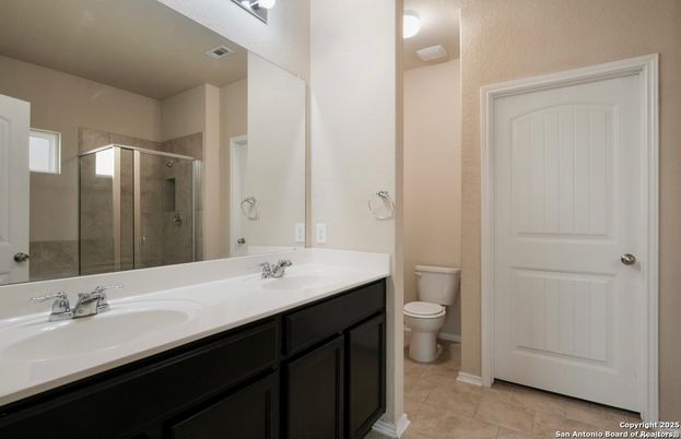 Bathroom, Dual Sink Vanities, Glass Shower, Interior