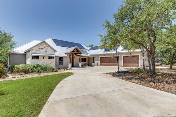 Attached, Exterior, Facade, Solar Panels, Farmhouse