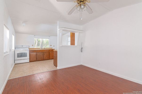 Empty room, Interior, Kitchen, Wood Texture Flooring