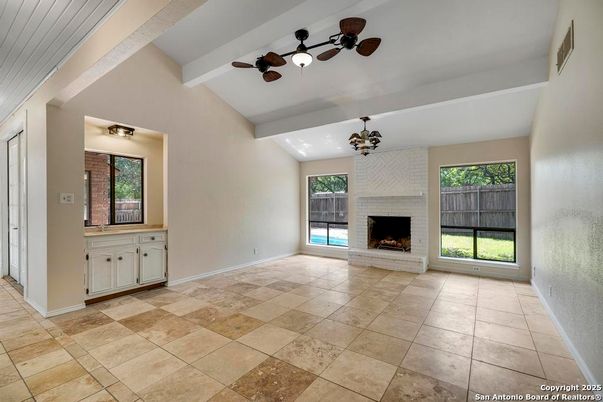 Empty room, Fireplace, Interior