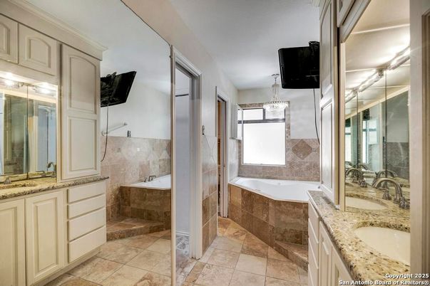 Bathroom, Dual Sink Vanities, Glass Shower, Interior