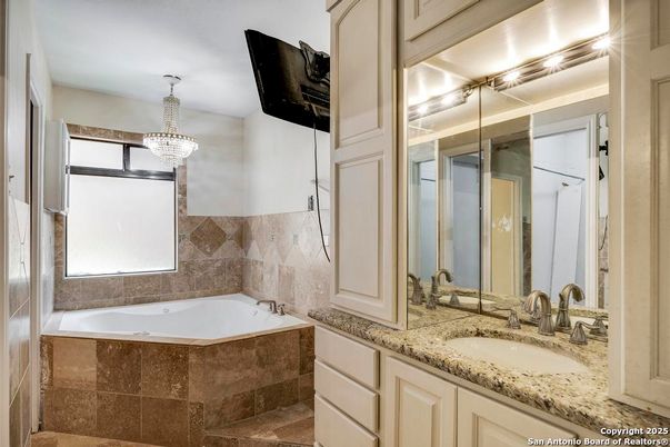 Bathroom, Chandelier, Interior