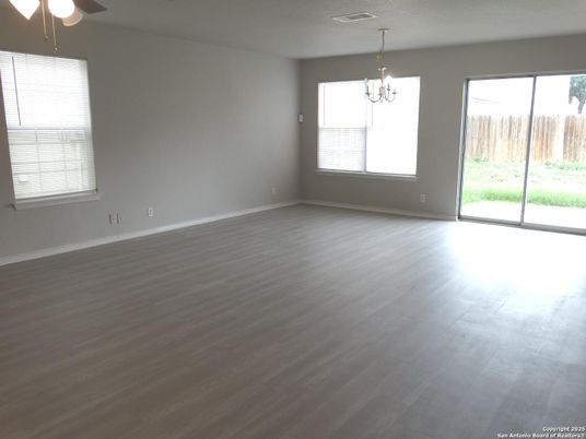 Chandelier, Empty room, Interior, Wood Texture Flooring