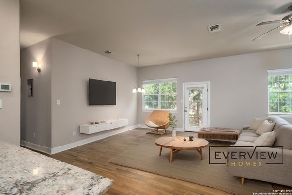 Interior, Living room, Pendant Lights, Wood Texture Flooring