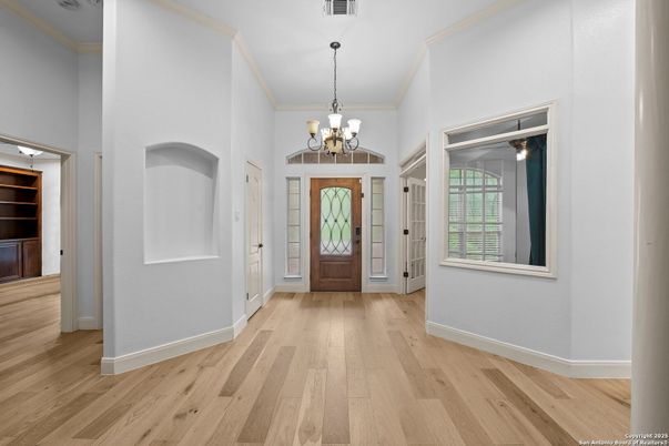 Chandelier, Interior, Wood Texture Flooring