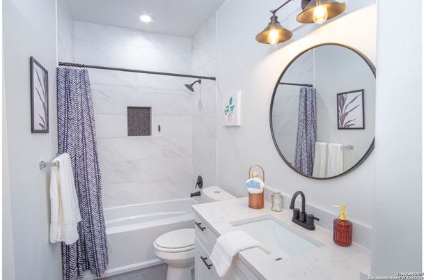 Bathroom, Interior, Marble Walls, Recessed Lighting