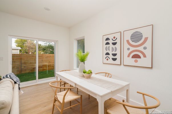 Dining room, Interior, Wood Texture Flooring