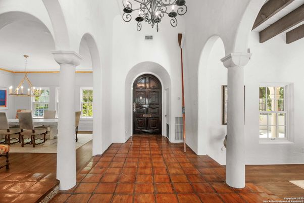 Chandelier, Dining room, Interior, Pendant Lights, Wooden Beams