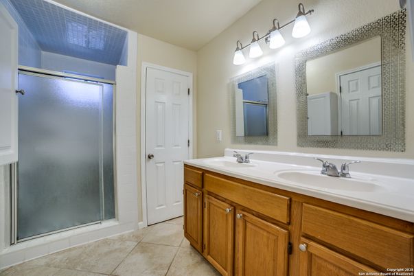 Bathroom, Dual Sink Vanities, Glass Shower, Interior