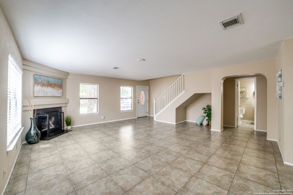 Empty room, Fireplace, Interior