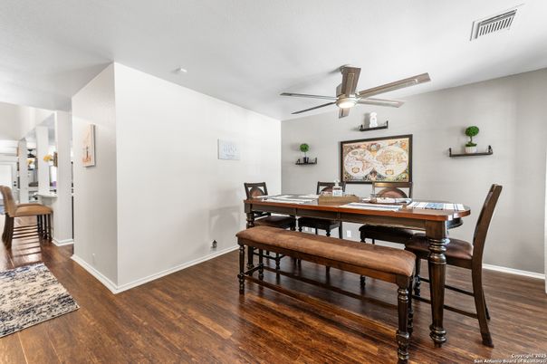 Dining room, Interior, Wood Texture Flooring