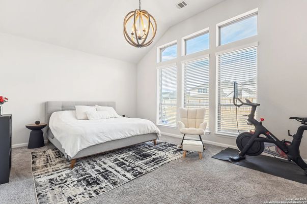 Bedroom, Fitness Equipment, Interior, Pendant Lights