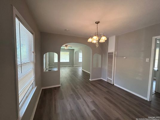 Chandelier, Empty room, Interior, Wood Texture Flooring