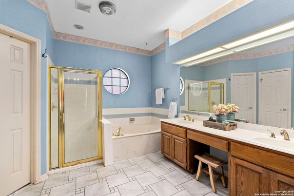Bathroom, Dual Sink Vanities, Glass Shower, Interior