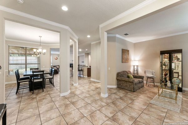Chandelier, Dining room, Interior, Recessed Lighting