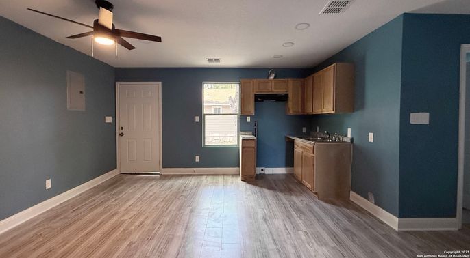 Interior, Kitchen, Wood Texture Flooring