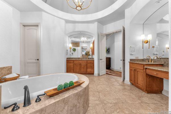 Bathroom, Chandelier, Dual Sink Vanities, Interior