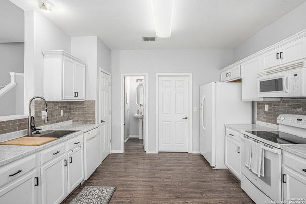 Interior, Kitchen, Wood Texture Flooring