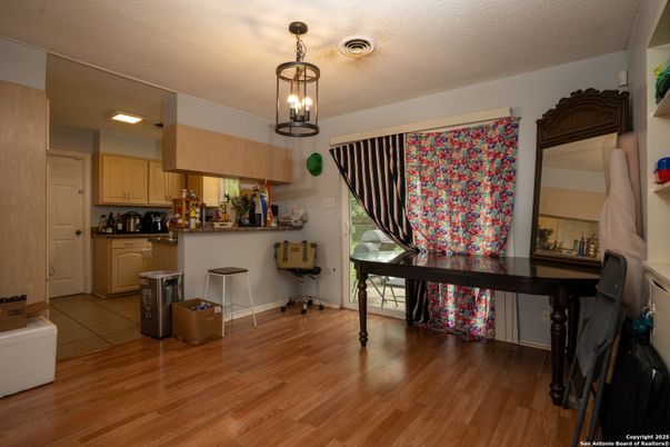 Interior, Kitchen, Pendant Lights, Wood Texture Flooring