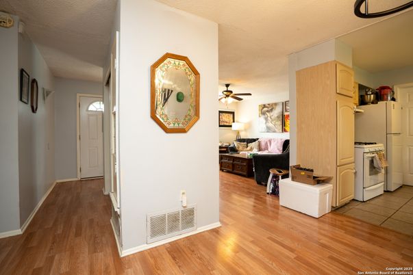 Interior, Washer, Wood Texture Flooring