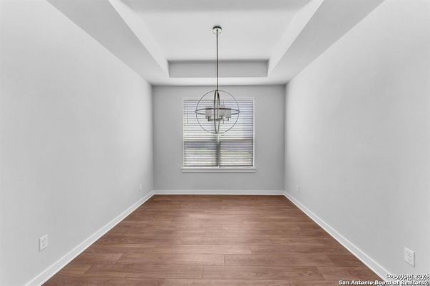 Empty room, Interior, Pendant Lights, Wood Texture Flooring