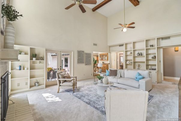 Fireplace, Interior, Living room, Wooden Beams