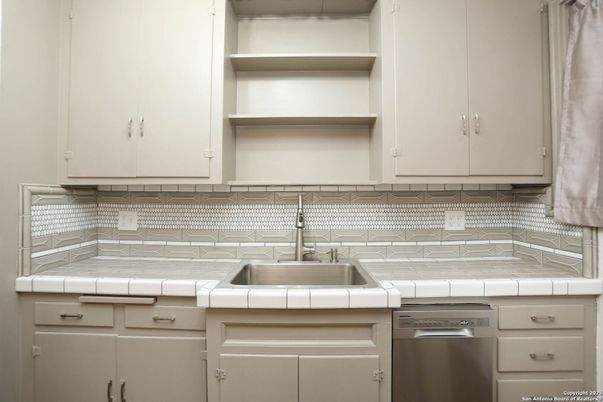 Interior, Kitchen, Stainless Steel Appliances, Tile Countertops