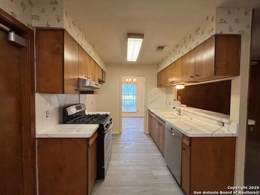 Interior, Kitchen, Wood Texture Flooring