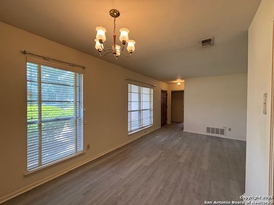 Chandelier, Empty room, Interior, Wood Texture Flooring