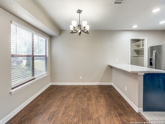 Chandelier, Interior, Recessed Lighting, Wood Texture Flooring