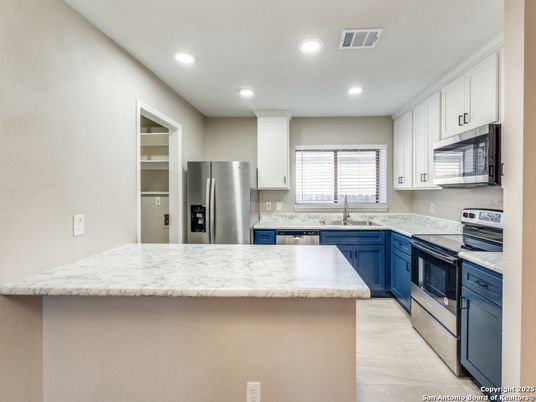 Interior, Kitchen, Recessed Lighting, Stainless Steel Appliances