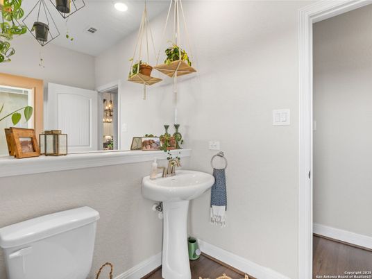 Bathroom, Interior, Recessed Lighting, Wood Texture Flooring