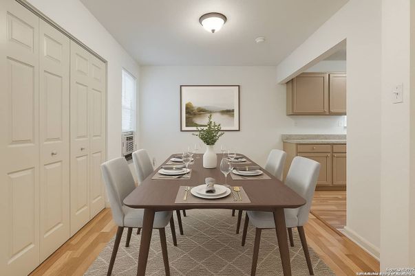 Dining room, Interior, Wood Texture Flooring