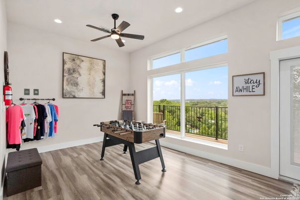 Game Room, Interior, Recessed Lighting, Wood Texture Flooring
