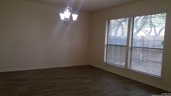 Empty room, Interior, Pendant Lights, Wood Texture Flooring